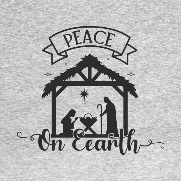 Peace on Earth, Nativity Scene by BadrooGraphics Store